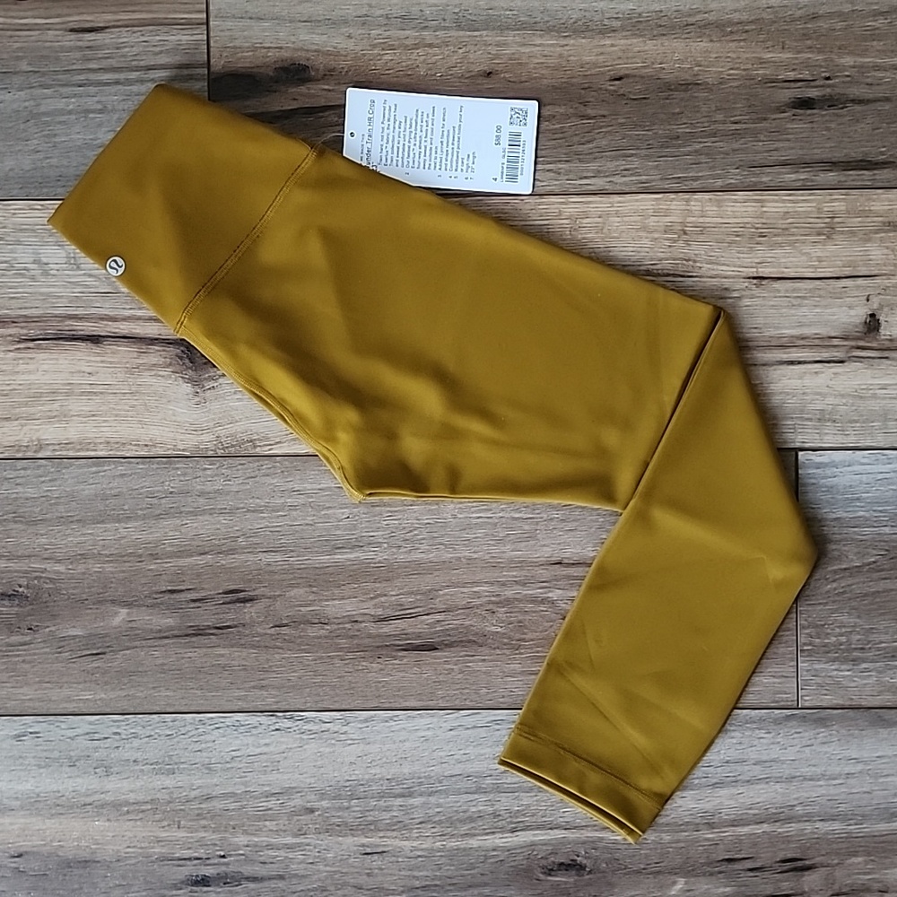 Lululemon Wunder Train High-Rise Crop, 23", 4, Gold Spice